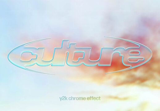 Clear Chrome Effect Mockup