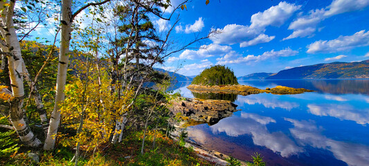 Naklejka premium Petit-Saguenay / Saguenay Fjord in Quebec, Canada