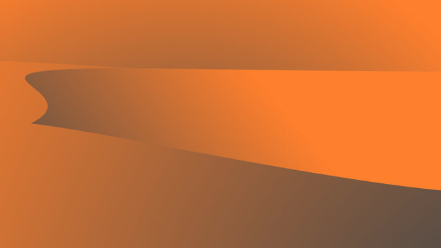 Abstract Landscape Illustration Representing Sand Dunes or Desert Waves in Soft Gradient Colors.