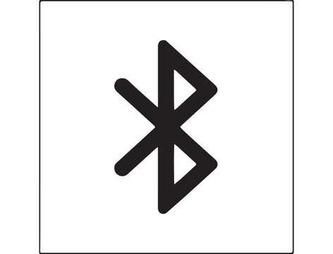 Bluetooth wireless connectivity icon isolated on white background, blue communication symbol, modern flat vector illustration for mobile app, web UI interface, data transfer and network technology 