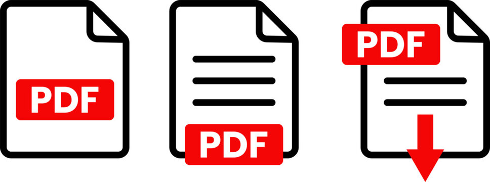 PDF Document Icon Set