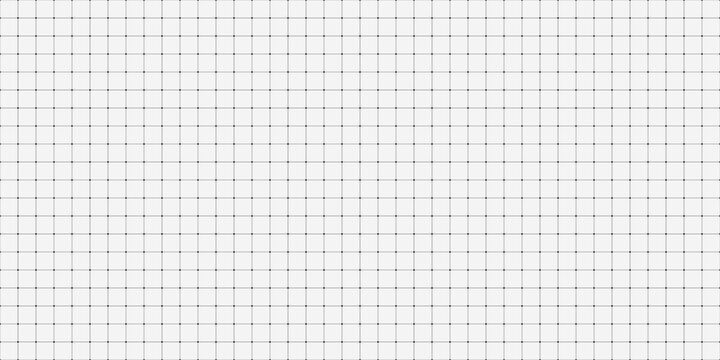 White notebook page with blueprint black graph seamless pattern. Thin square grid structure. Paper background for architectural plans and technical drawings.