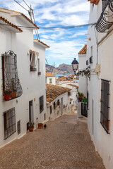 Beautiful Street in Altea, Spain