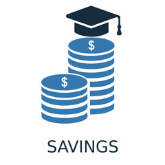 Financial education: Symbolic visual for the concept of education investment and the importance of financial literacy for student