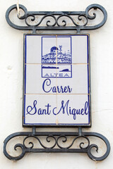 Carrer Sant Miguel in Altea, Spain