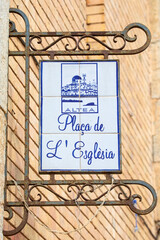 Placa de L'Esglesia in Altea, Spain