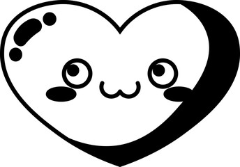 Obraz premium illustration of pastel heart vector outline