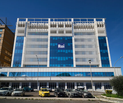 Building of the  Italian  national television RAI in Rome Eur, Itay