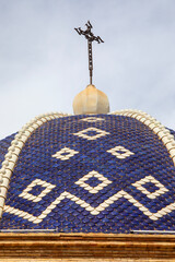 Detail of Altea Church in Spain