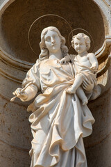Detail of Altea Church in Spain