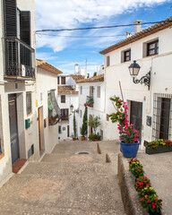 Beautiful Street in Altea, Spain
