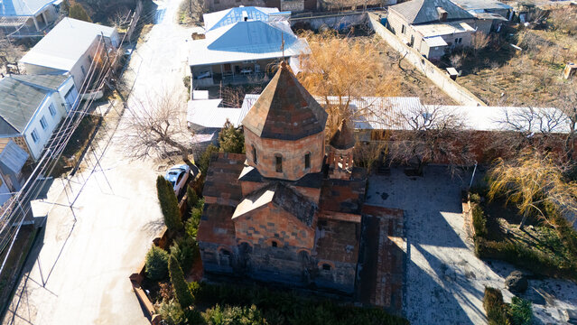 St. Mariam Astvatsatsin Church in Arevshat with drone