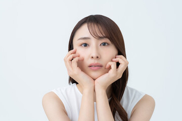 若い女性のビューティ