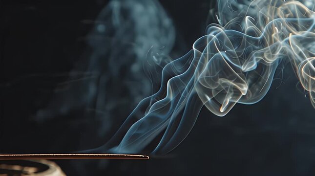 Smoke Rising from Incense Stick.