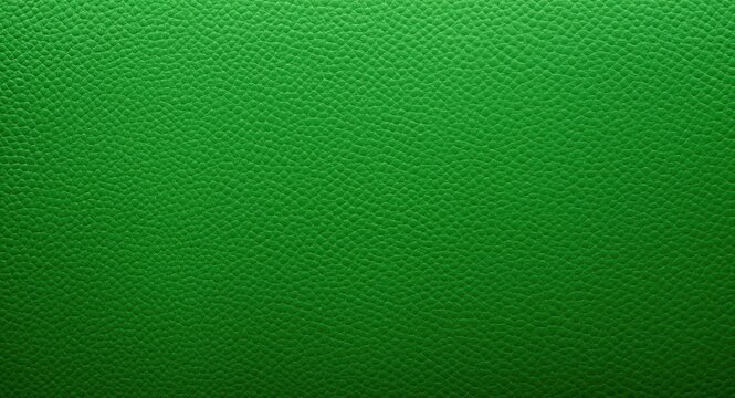 Bright green leather background showcasing deep shagreen texture and fine grain