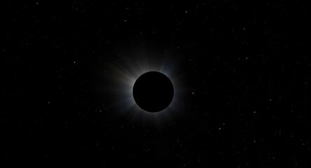 Fototapeta premium Radiant Moon in the Climactic Phase of a Total Eclipse Event