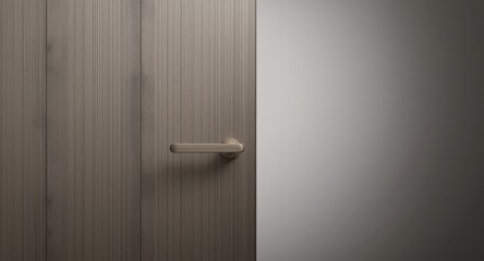 Door with invisible frame and subtle built in handle