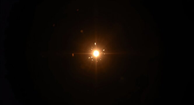 Visual effect of muzzle flash isolated from any backdrop