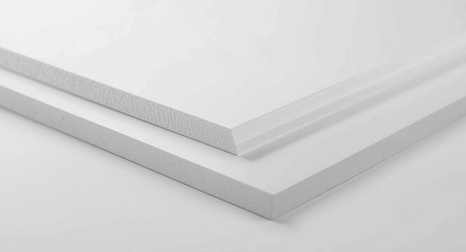 Durable foam board sheets in white rigid PVC plastic material