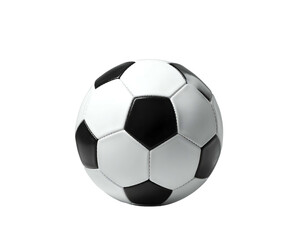 Fototapeta premium Classic black and white pentagonal panel soccer ball isolated