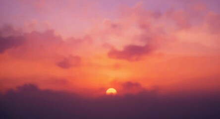 Fototapeta premium Vibrant sunrise sky with soft focus perfect for background use