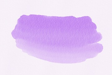 Fototapeta premium Purple Watercolor Blob Texture Soft Abstract Paint Stain Isolated Paper Texture Background