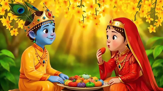 Krishna radha janmashtami hinduism indian festival mythology divine love devotion