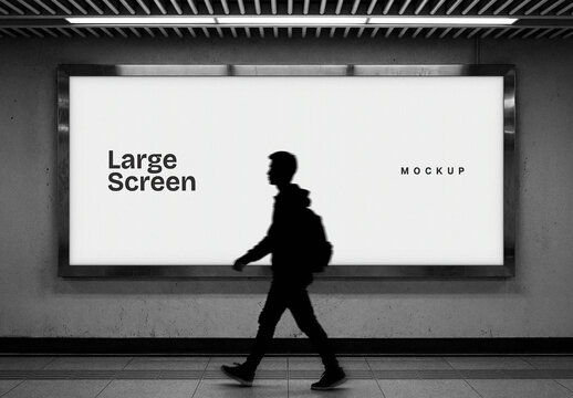 Subway Advertising Screen Mockup