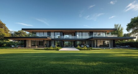 Fototapeta premium Upscale residential estate featuring cutting edge design