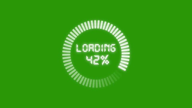 Loading and uploading 100% dashed circle animation. Waiting symbol motion. loading circle line 4k video footage.