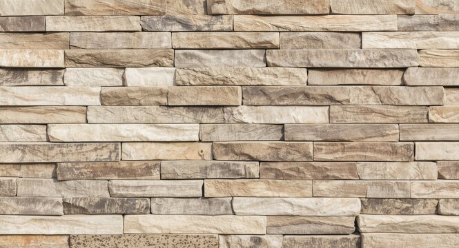 Natural stone wall texture background showcasing multiple color tones and pattern styles