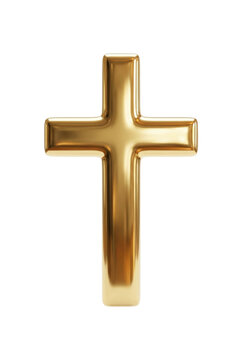 Glorious gold cross radiating elegance and spiritual significance, perfect for religious expressions, decor, and celebratory occasions