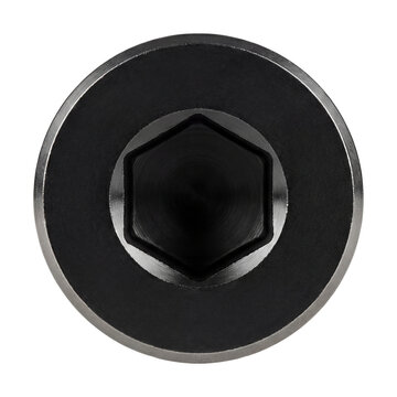 Black oxide metric screw with a socket head.