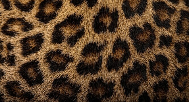 Close up view of natural leopard fur texture and spot pattern