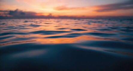 Obraz premium sunset tranquility captured on smooth ocean water