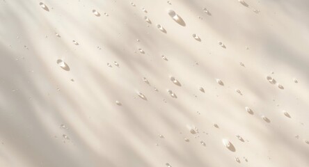Obraz premium Minimal polished panel adorned with water droplets and gentle shadow copy space