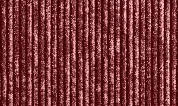 Flat texture of corduroy fabric with vertical ribbed structure