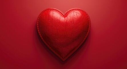 Bold red heart emblem showing strong love and wellness concepts
