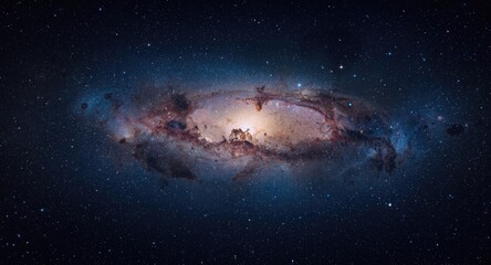 Fototapeta premium Vivid galaxy background displaying bright star fields and colorful clouds