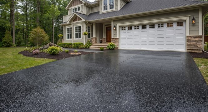 Resin driveway upgrade completed for a stand alone home