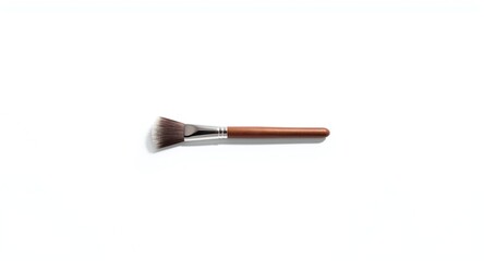 Fototapeta premium Top down view of beauty brush isolated on white background for expert makeup application