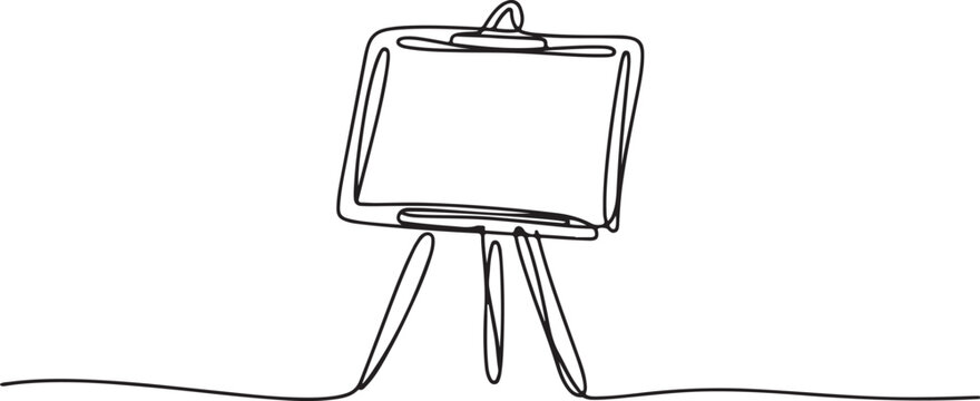 Minimalist Sketch Style Artist Easel