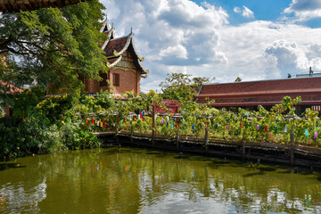 Naklejka premium Chiang Mai Thailand - 15 November, 2022: Wat Jet Lin
