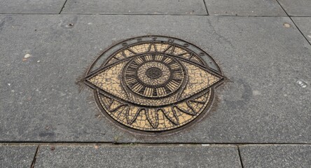 An eye catching intricate glyph positioned on ground evoking curiosity
