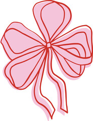 Fototapeta premium Pink Coquette Robbon Frames with bows and Backgrounds