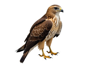 Fototapeta premium A brown and white bird perched on a white surface, perfect for wildlife or nature themed projects