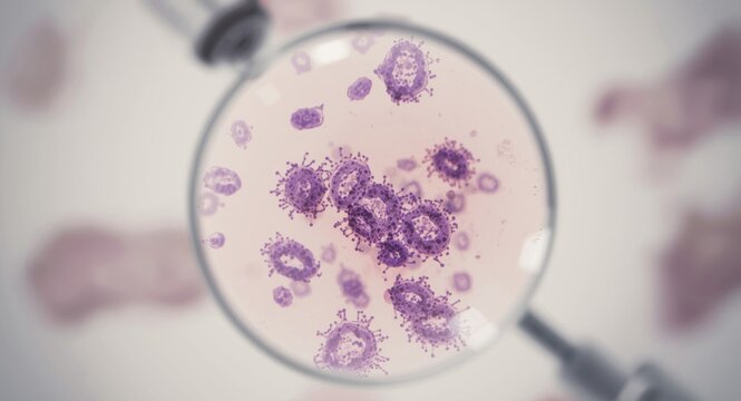 Visual analysis of plasma cells during multiple myeloma investigation