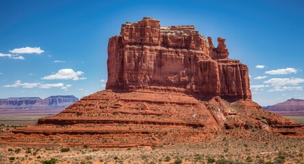 Prominent red rock natural formation attracting visitors who enjoy rugged landscapes