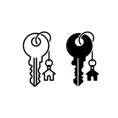 Stylized Keys for Lock and Unlock Concept