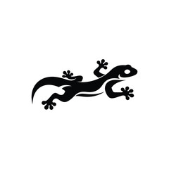 Obraz premium Silhouette of a lizard with flowers in a minimalist design, showcasing a unique blend of nature and art